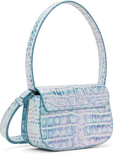 Skuldertaske Diesel 1dr Crocodile-Embossed Shoulder Bag Blå | X08396 P8247, 2