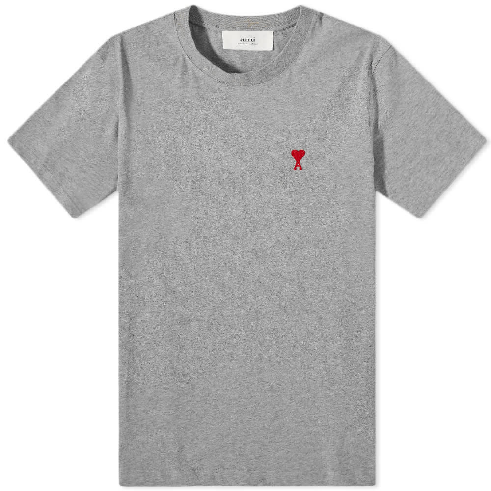 T-shirt AMI Small A Heart Tee Grå | BFUTS001-724-055, 0