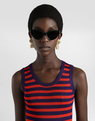 Kjole Dolce & Gabbana Dolce & Gabbana Ribbed Viscose Striped Tank Dress Flerfarvet | FXS48ZJAIRRF4524, 3