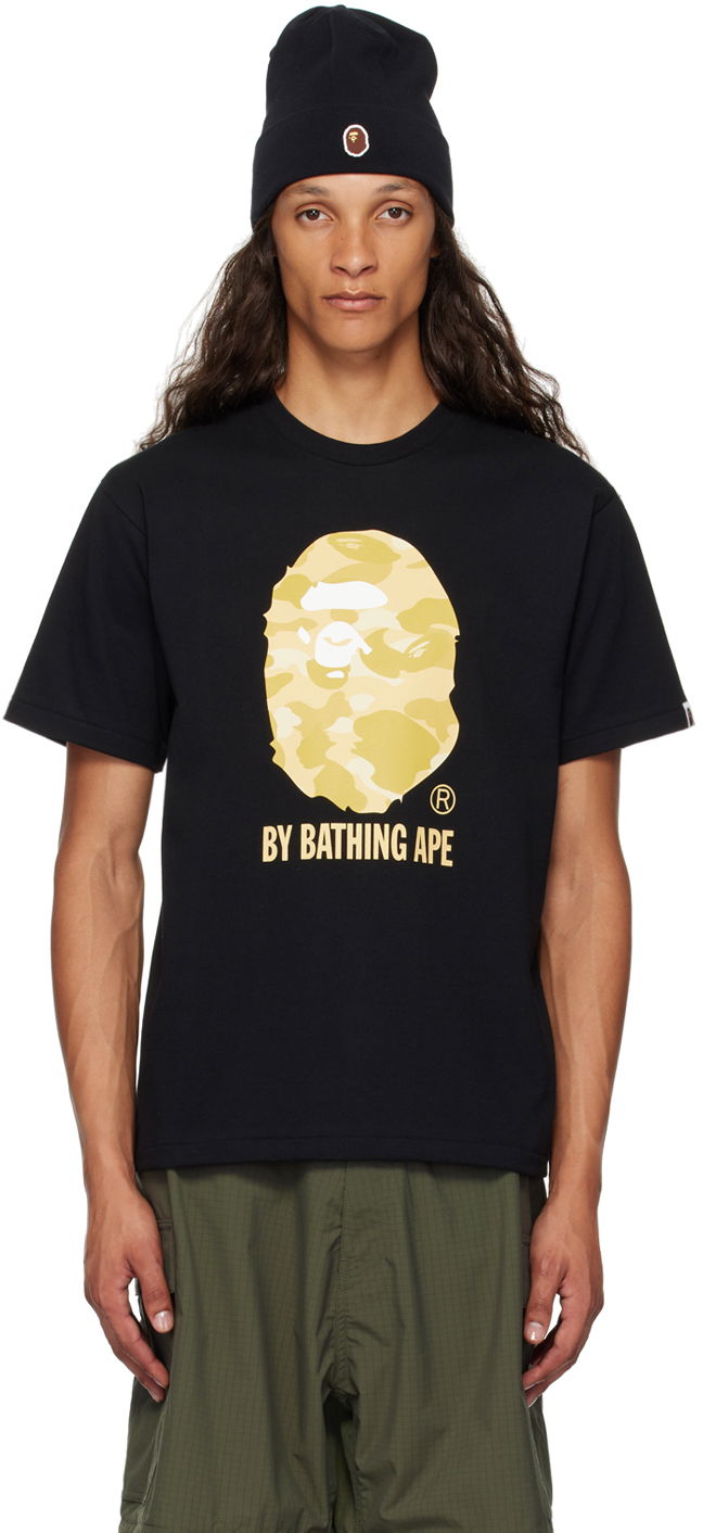 T-shirt BAPE BAPE Black Color Camo 'By Bathing Ape' T-Shirt Sort | 001TEK301322M