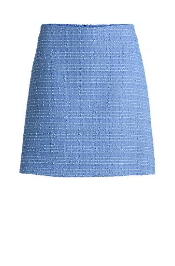 Nederdel BOSS Textured Bouclé Mini Skirt Blå | 50530995, 0