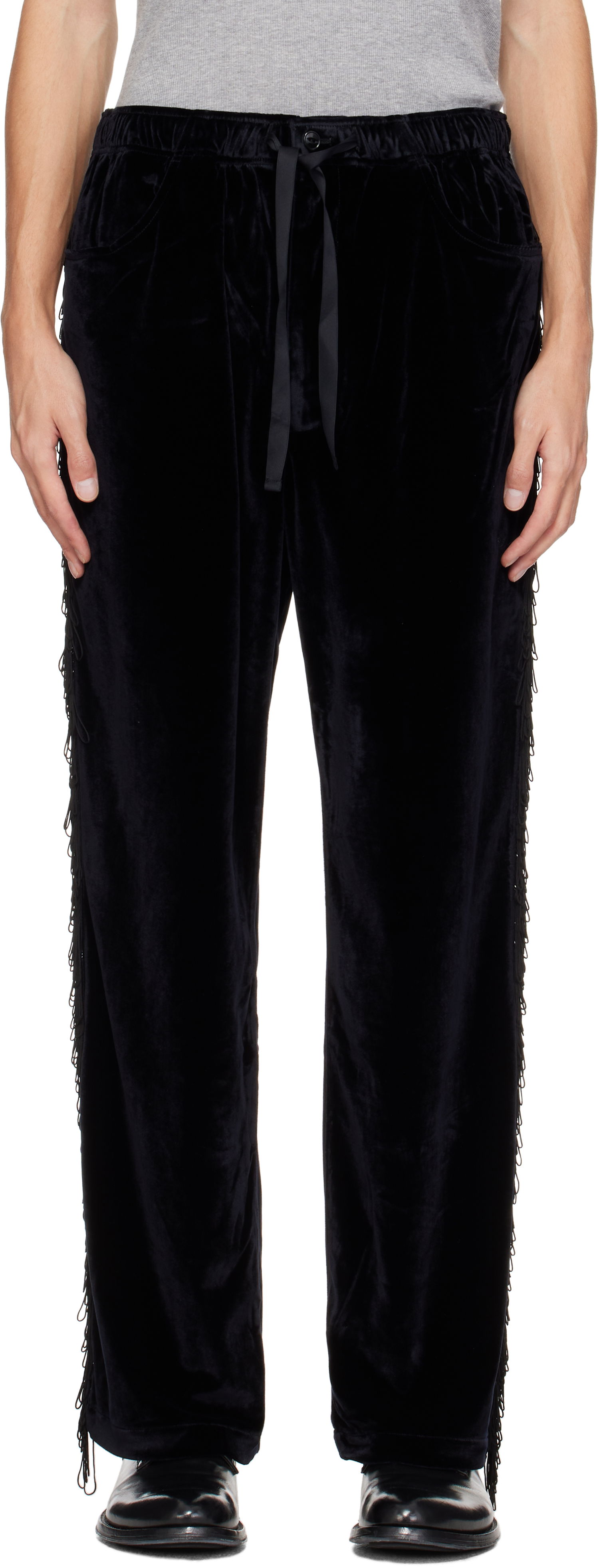Joggingbukser Needles Fringe String Track Pants Sort | PU233, 0