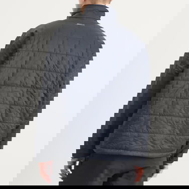 Puffer jakke Maison Margiela MM6 Maison Margiela Short Quilted Half-Zip Padded Coat Grå | SH0AM0068-M35595-900, 3