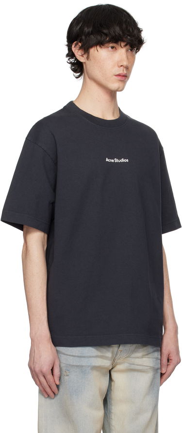 T-shirt Acne Studios Black Printed T-Shirt Sort | CL0274-, 4