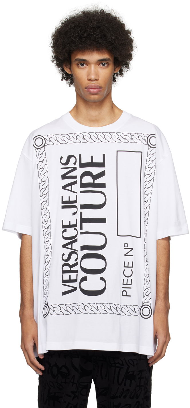 T-shirt Versace Jeans Couture Piece No T-Shirt Hvid | E76GAHE04_ECJ00E, 0
