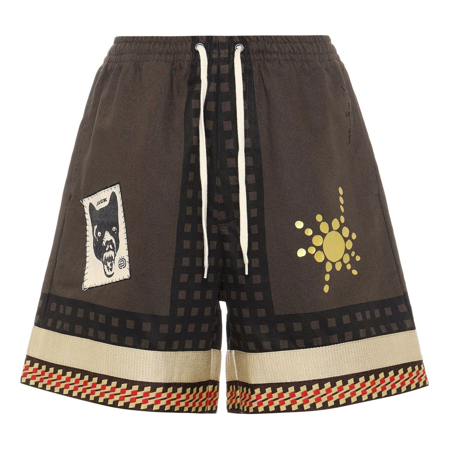 Shorts Cactus Jack by Travis Scott Travis Scott Cactus Jack Wolf Shorts Brun | CJAM-PS06-M, 0