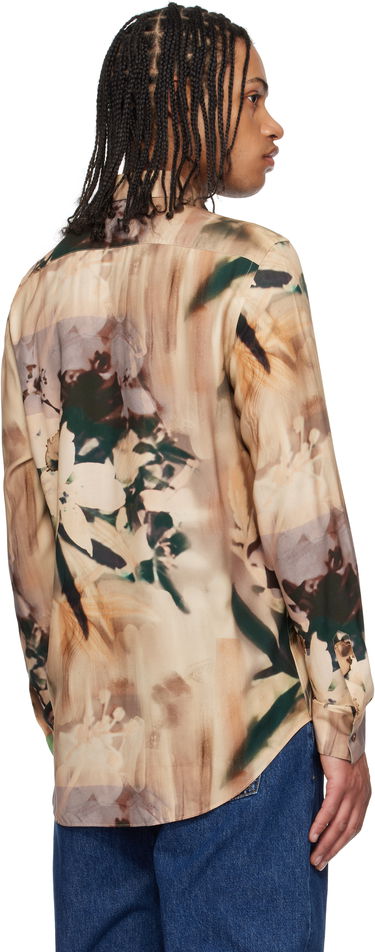 Skjorte Paul Smith Paul Smith Viscose Painted Photograph Print Shirt Beige | M1R-901U-P02653, 2