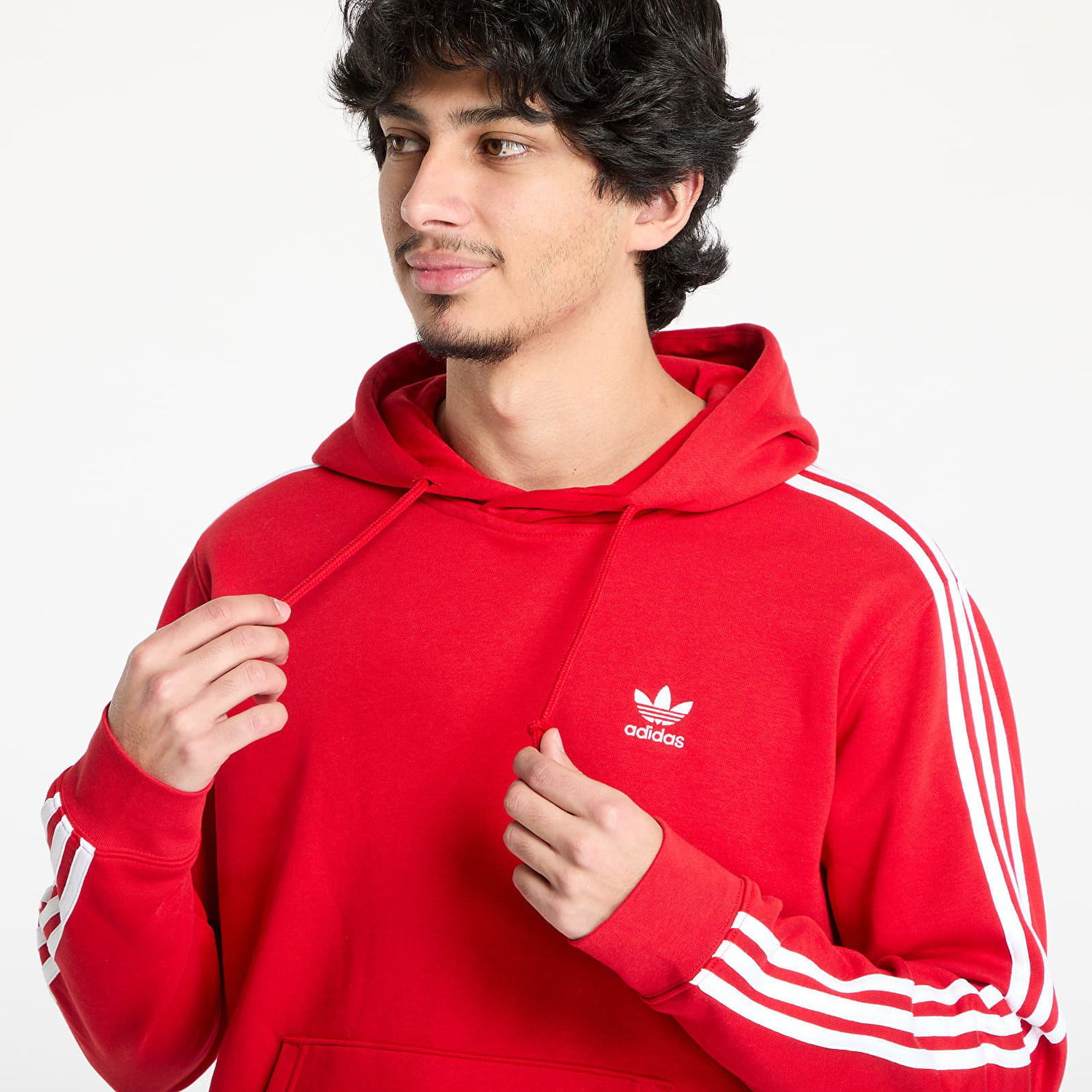 Sweatshirt adidas Originals Adicolor Classics 3-Stripes Hoodie Rød | IR9868, 1