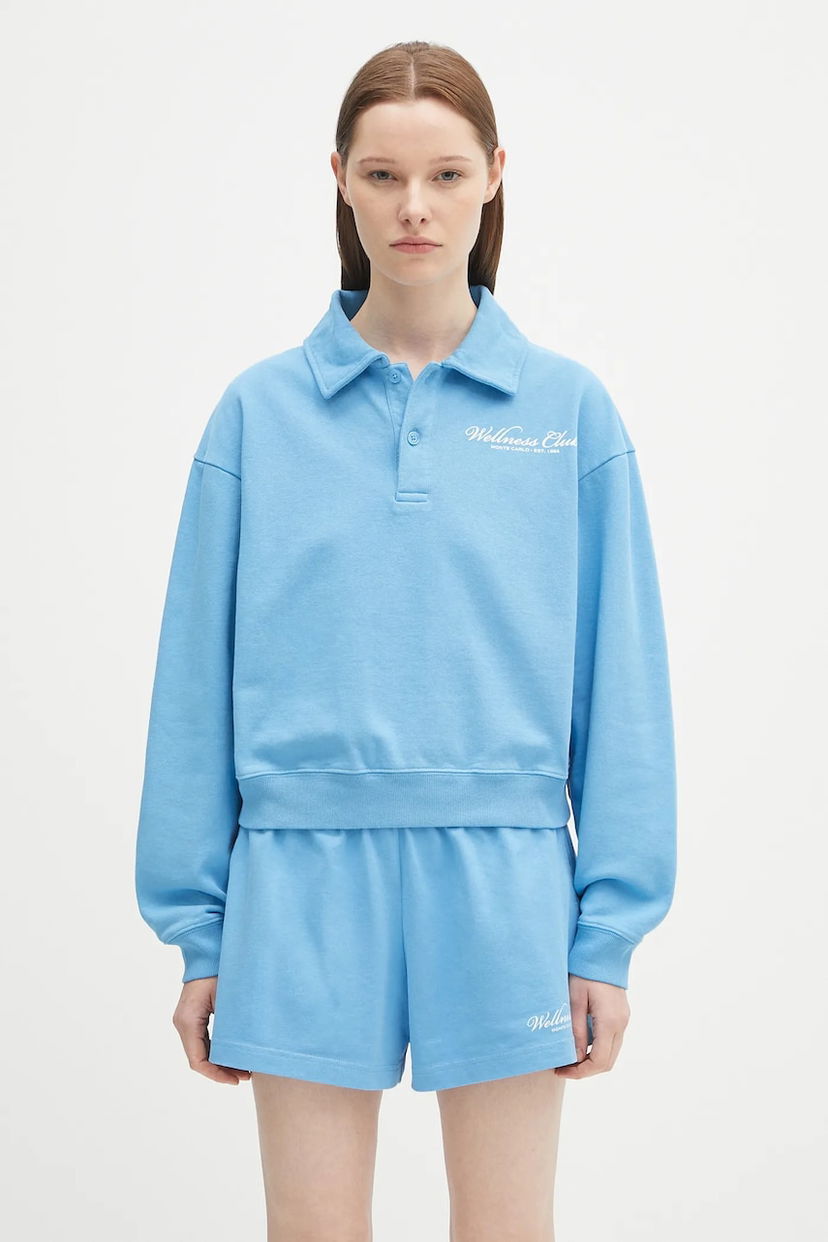 Sweatshirt Sporty & Rich Sporty & Rich Wellness Club Mc Polo Sweatshirt Blå | ST072620081BL24
