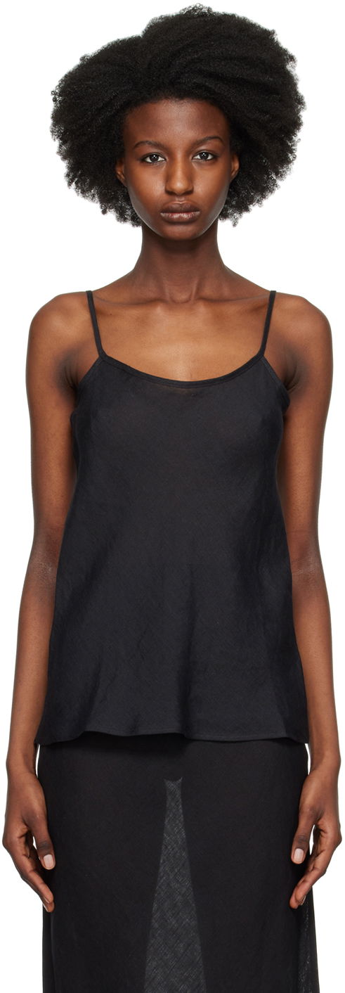 Tanktop Baserange Dydine Black Camisole Top Sort | TODY-SL-000