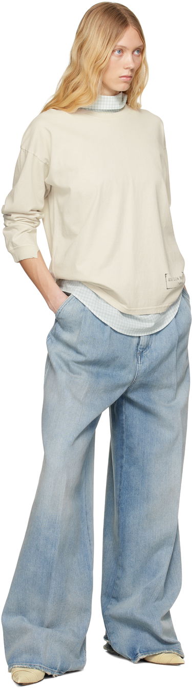 Jeans Maison Margiela Maison Margiela 5 Pocket Wide Leg Jeans Blå | S51KA0605 S30383, 3