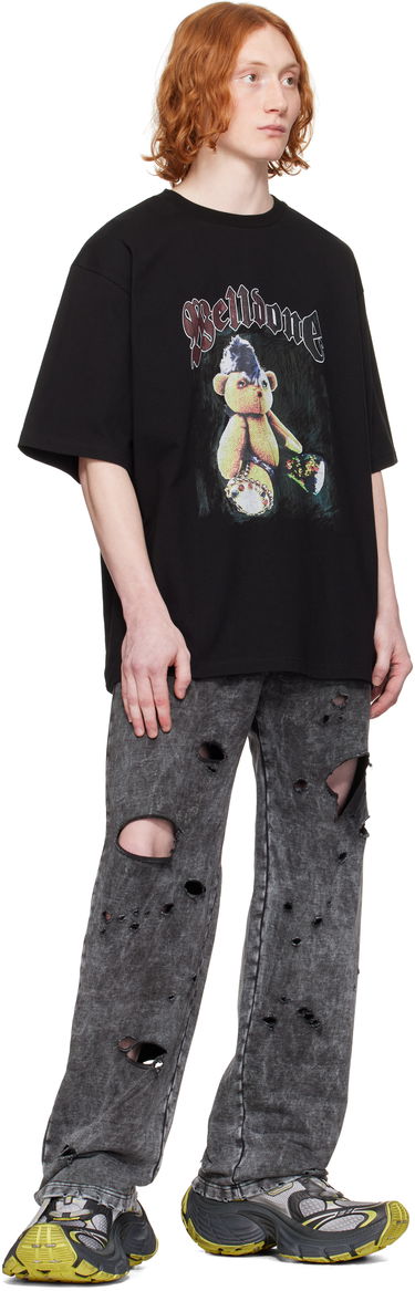 Joggingbukser We11done We11done Destroyed Jersey Sweatpants Grå | WD-TA0-25-726-U-BK, 3