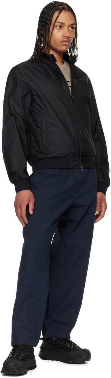 Bukser Moncler Moncler Seersucker Belted Trousers Mørkeblå | K10912A00038598JC, 3