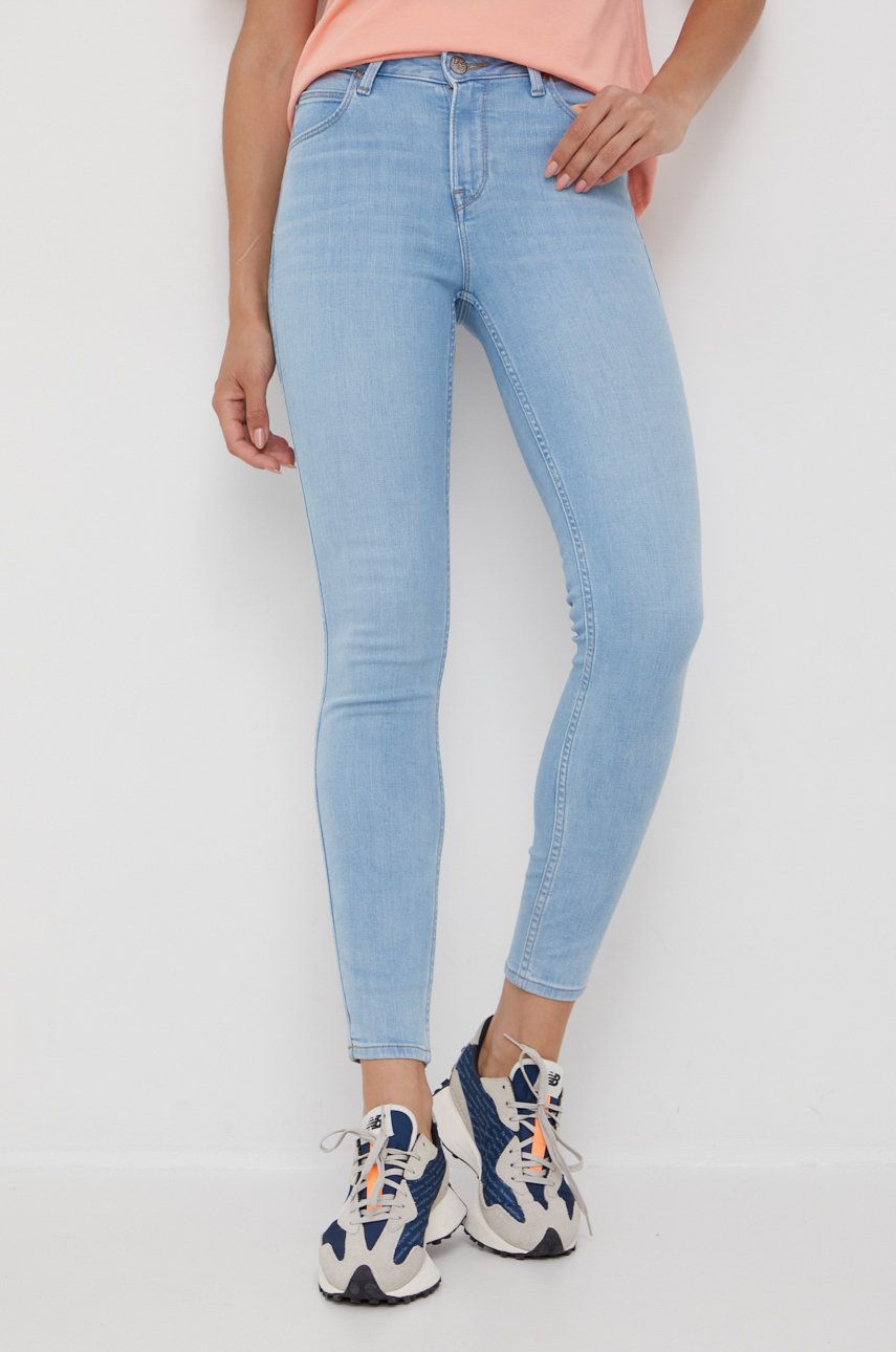 Jeans Lee Scarlett High Joanna Light Jeans Blå | L626OPLE, 0