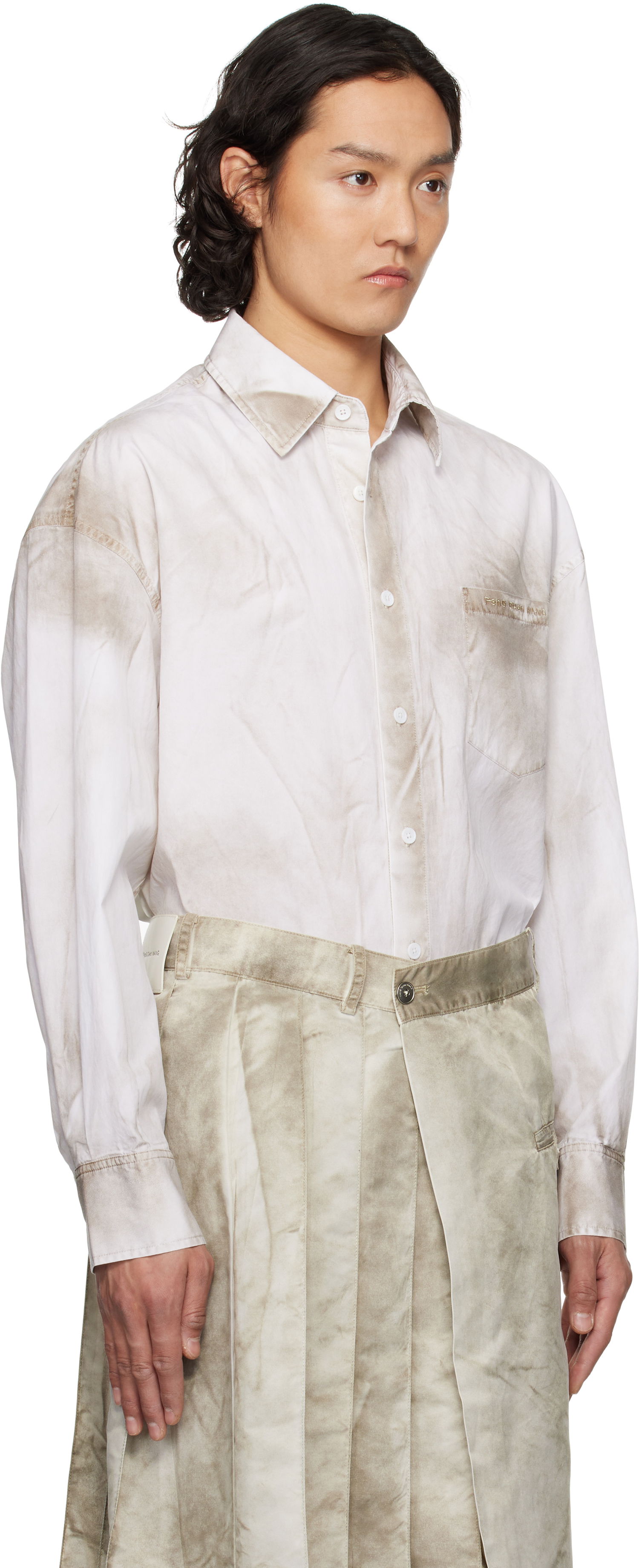 Skjorte Feng Chen Wang Feng Chen Wang Sandwashed Shirt Hvid | FUS19SR01, 1