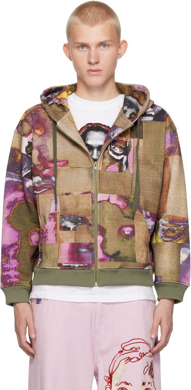 Sweatshirt KidSuper Faces Collage Zip Hoodie Flerfarvet | AW24-HD-01, 0