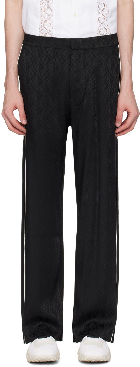Bukser Marine Serre Jacquard Trousers Sort | MPA044 CWOV0023