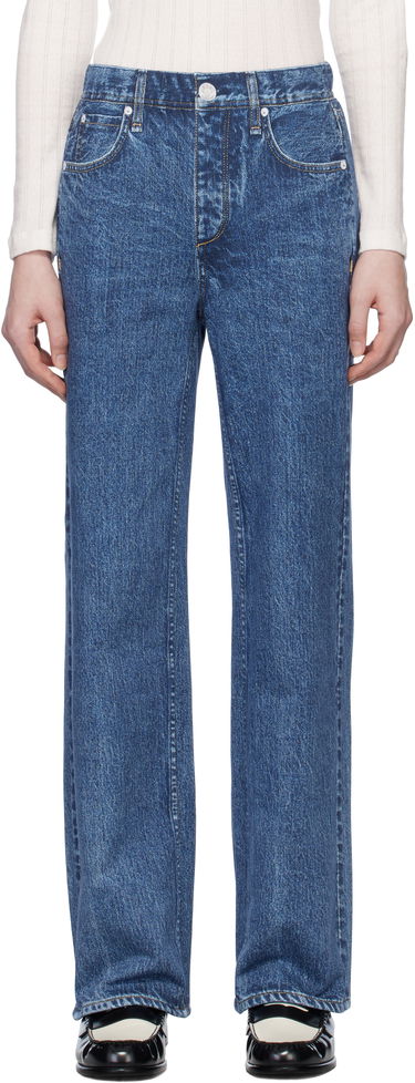 Jeans rag & bone Miramar Wide Leg Fleece Lounge Pants Blå | WCW24H70058205, 0