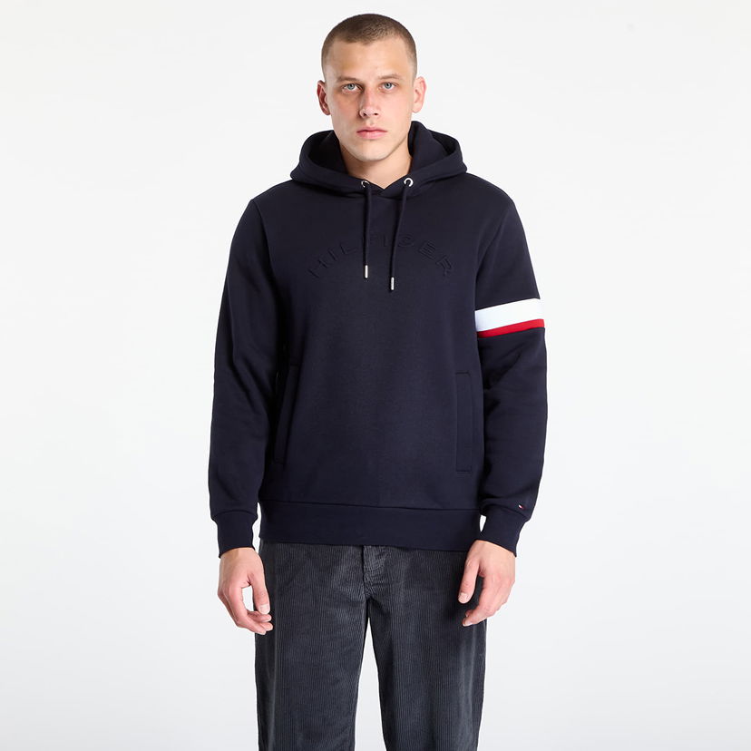 Sweatshirt Tommy Hilfiger Sweatshirt Rwb Insert Hoodie Desert Sky Mørkeblå | MW0MW40479-DW5