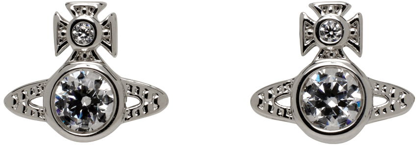 Øreringe Vivienne Westwood Silver Orb Crystal Earrings Metalisk | 62010220-02P102-SM, 0