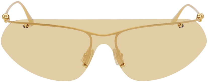Solbriller Bottega Veneta Knot Sunglasses Gul | BV1272S