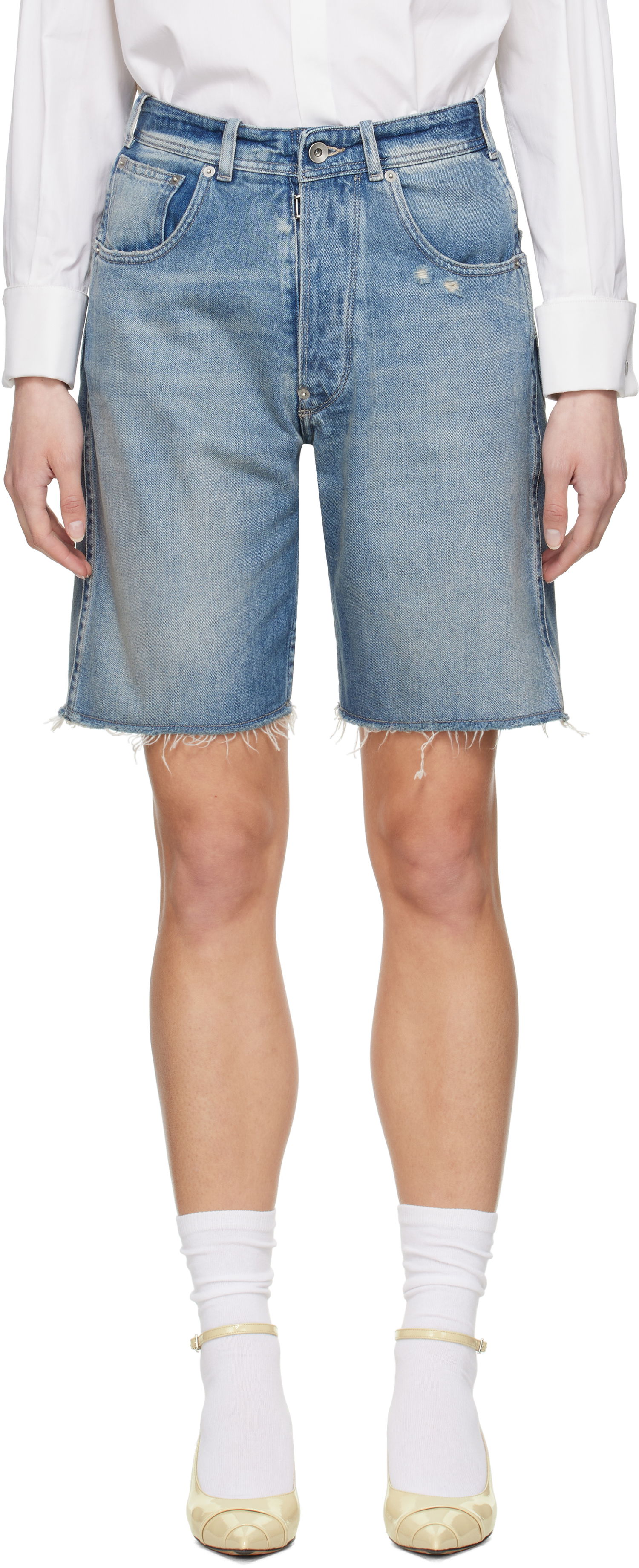 Shorts Maison Margiela Maison Margiela Faded Denim Shorts Blå | S50MU0086 S30383, 0