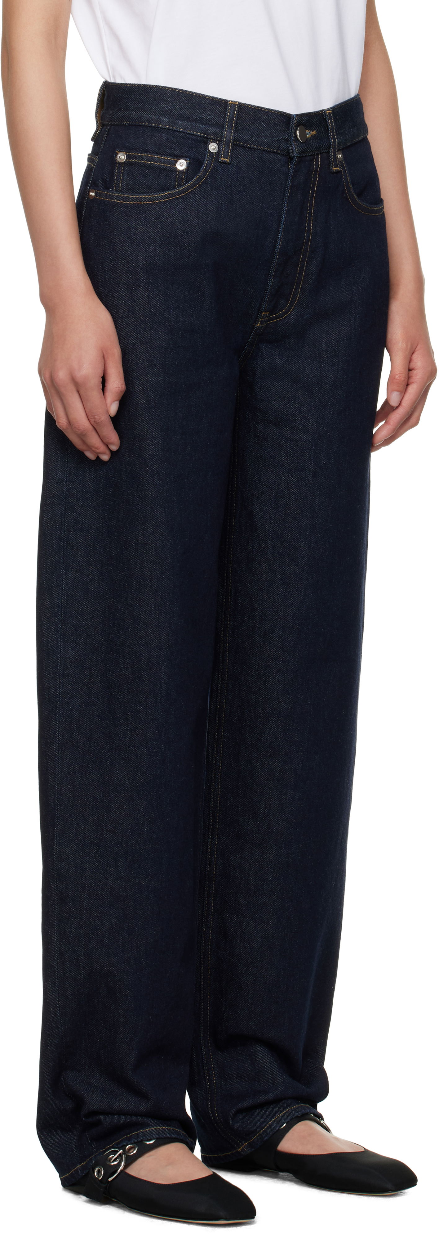 Jeans Loulou de Saison Loulou de Saison Samur Straight-Leg Jeans Blå | SAMUR LDS, 1