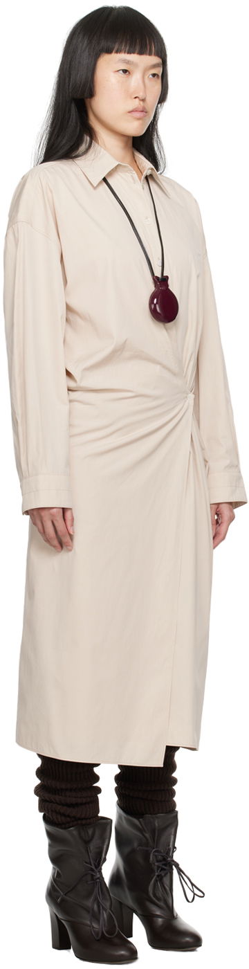 Kjole LEMAIRE Lemaire Twisted Midi Dress Beige | DR1024 LF1106, 1