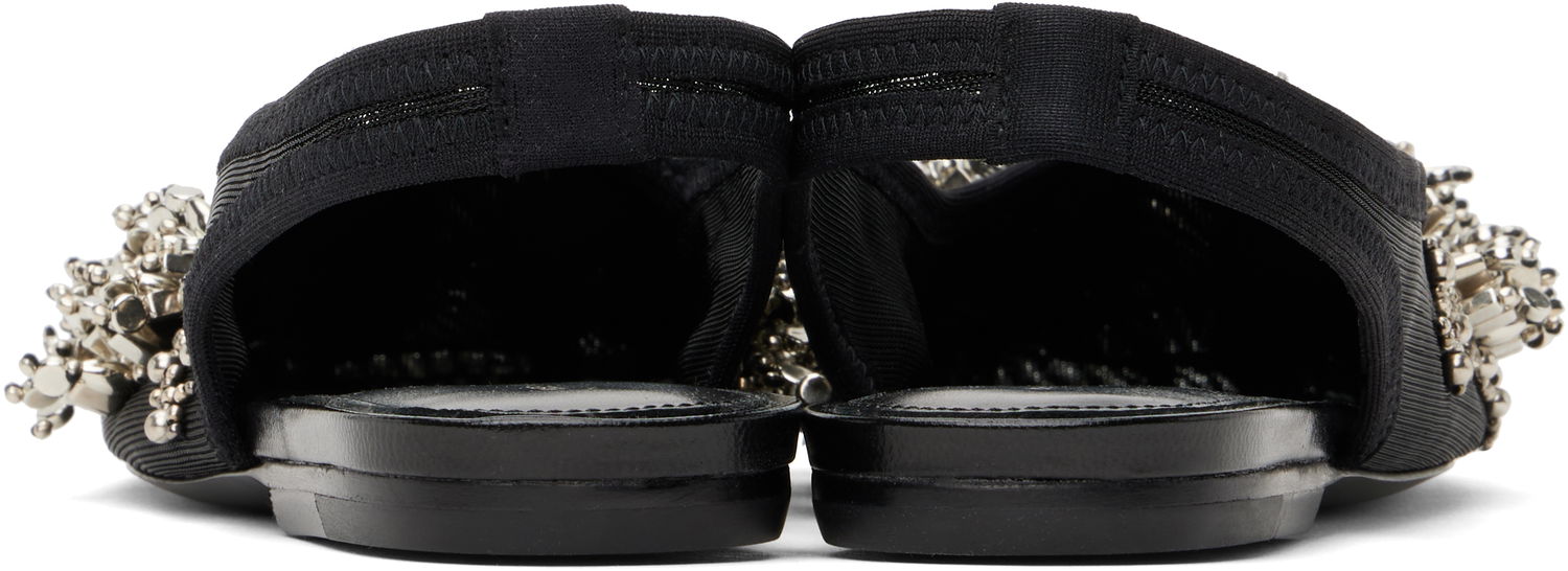 Tilbehør Dries Van Noten Dries Van Noten Embellished Mesh Slingback Ballerinas Sort | WS251-1617-800, 1