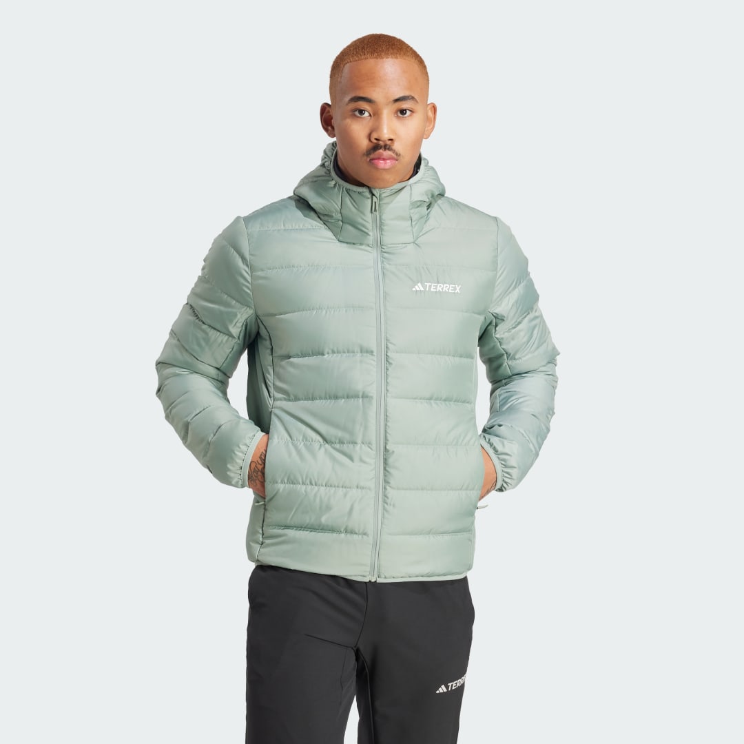 Jakke adidas Performance Terrex Multi Light Down Hooded Jacket Grøn | IP3549, 1