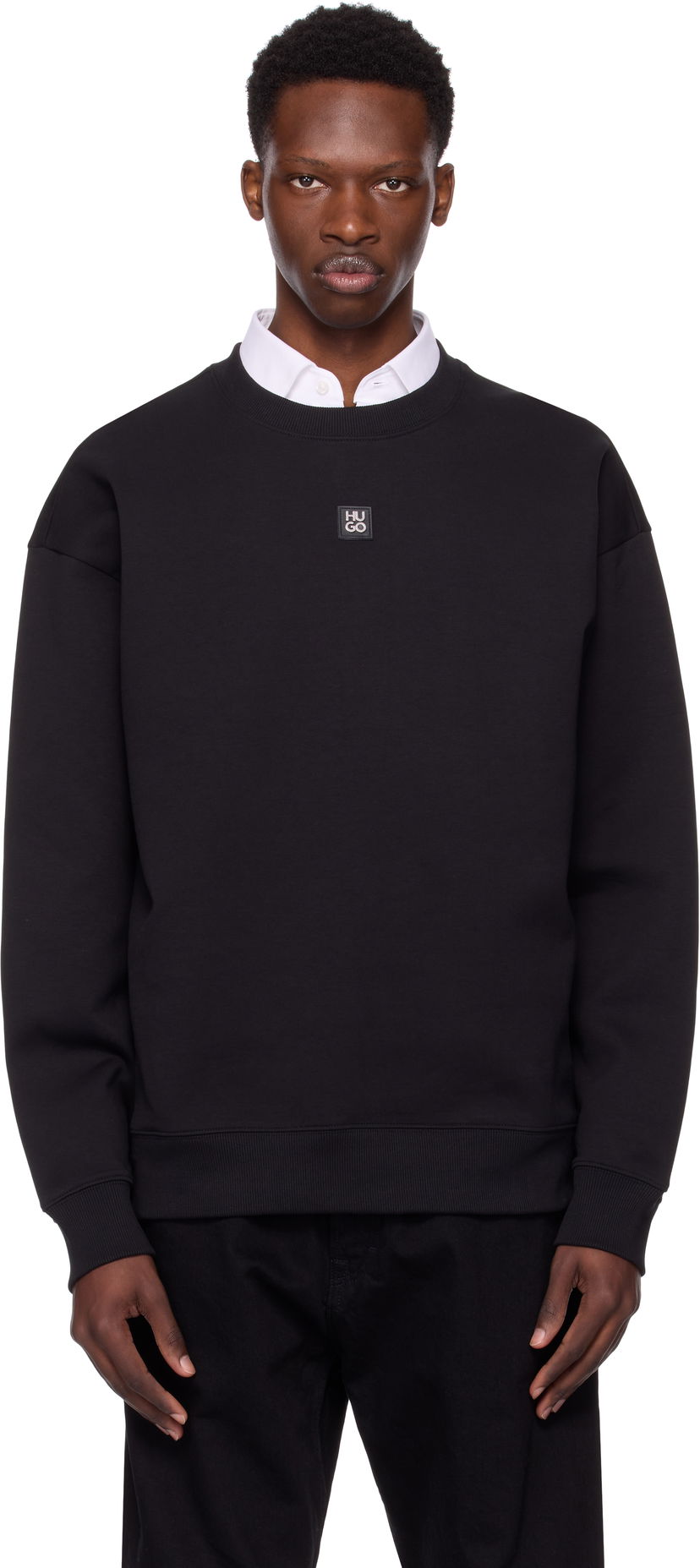 Sweatshirt BOSS Hugo Stacked Logo Sweatshirt Sort | 50533689