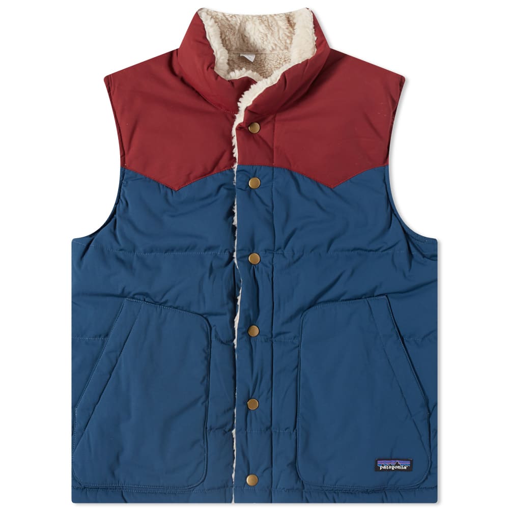 Vest Patagonia Reversible Bivy Down Vest Mørkeblå | 27588-TIDB, 0