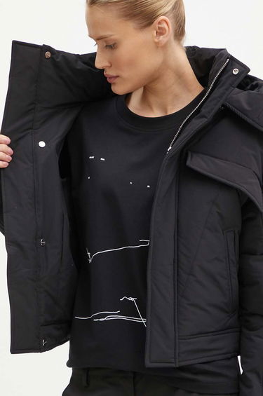 Puffer jakke HELIOT EMIL Cropped Asymmetrical Puffer Jacket Sort | PREAW24.W.02.132, 6