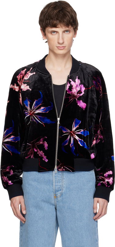 Bomberjakke Dries Van Noten Dries Van Noten Floral-print Velvet Bomber Jacket Flerfarvet | 252-020523-2003, 0