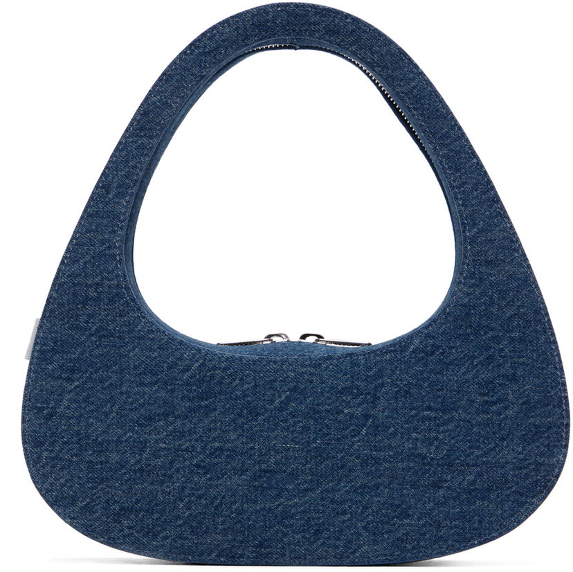 Håndtaske Coperni Coperni Denim Baguette Swipe Bag Blå | COPBA04252