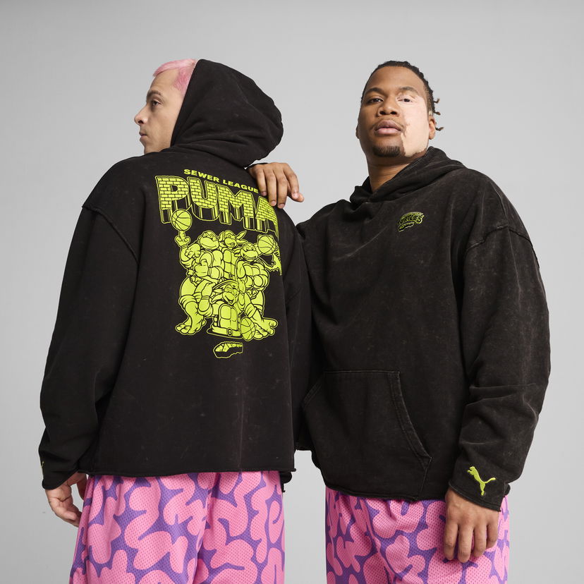 Sweatshirt Puma PUMA x TMNT Basketball Hoodie Sort | 630927_01