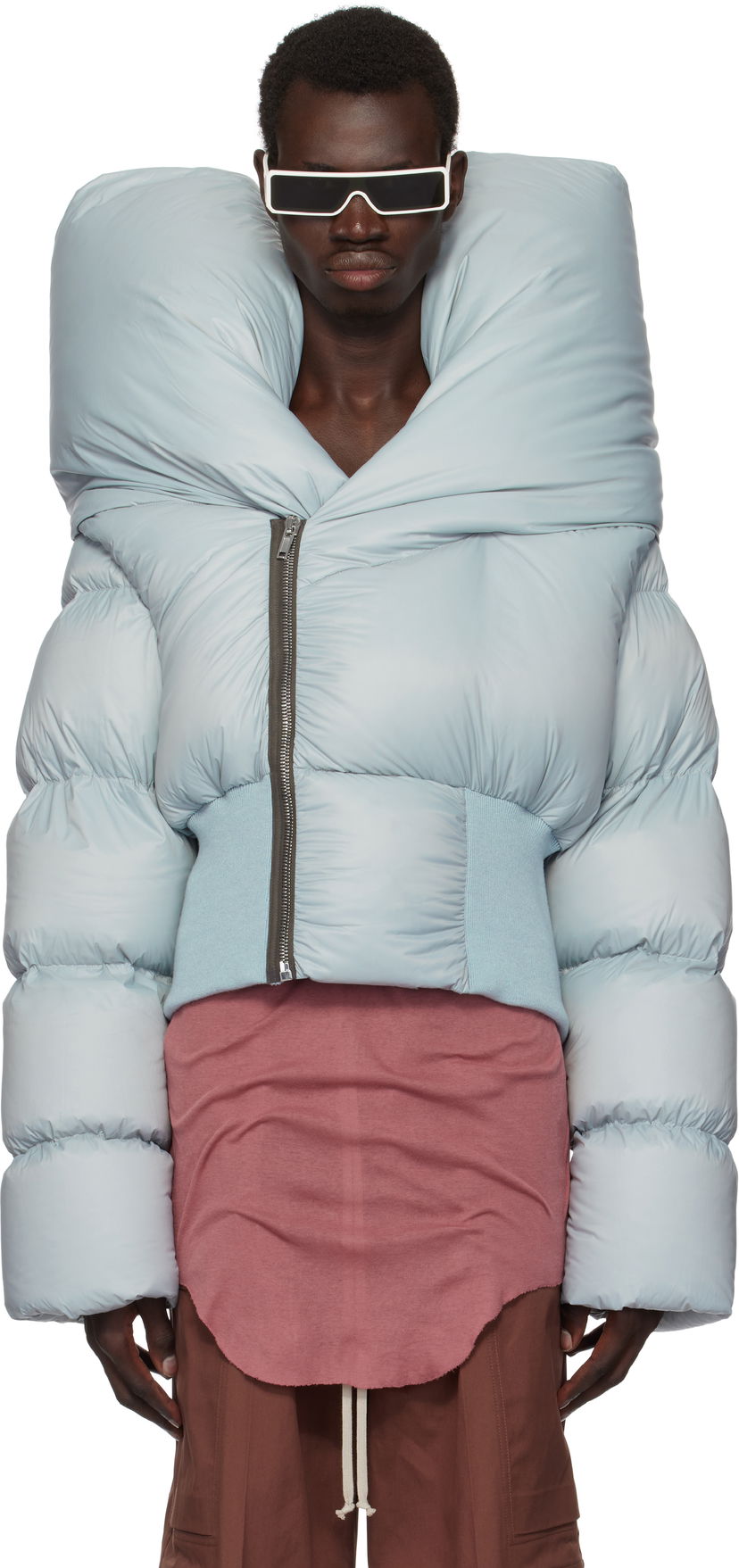 Puffer jakke Rick Owens Down Jacket Blå | RR02D6715 NPDX