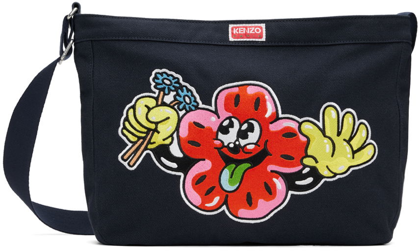 Håndtaske KENZO Paris BOKE Boy Large Messenger Bag Sort | FD55SA919F34, 0