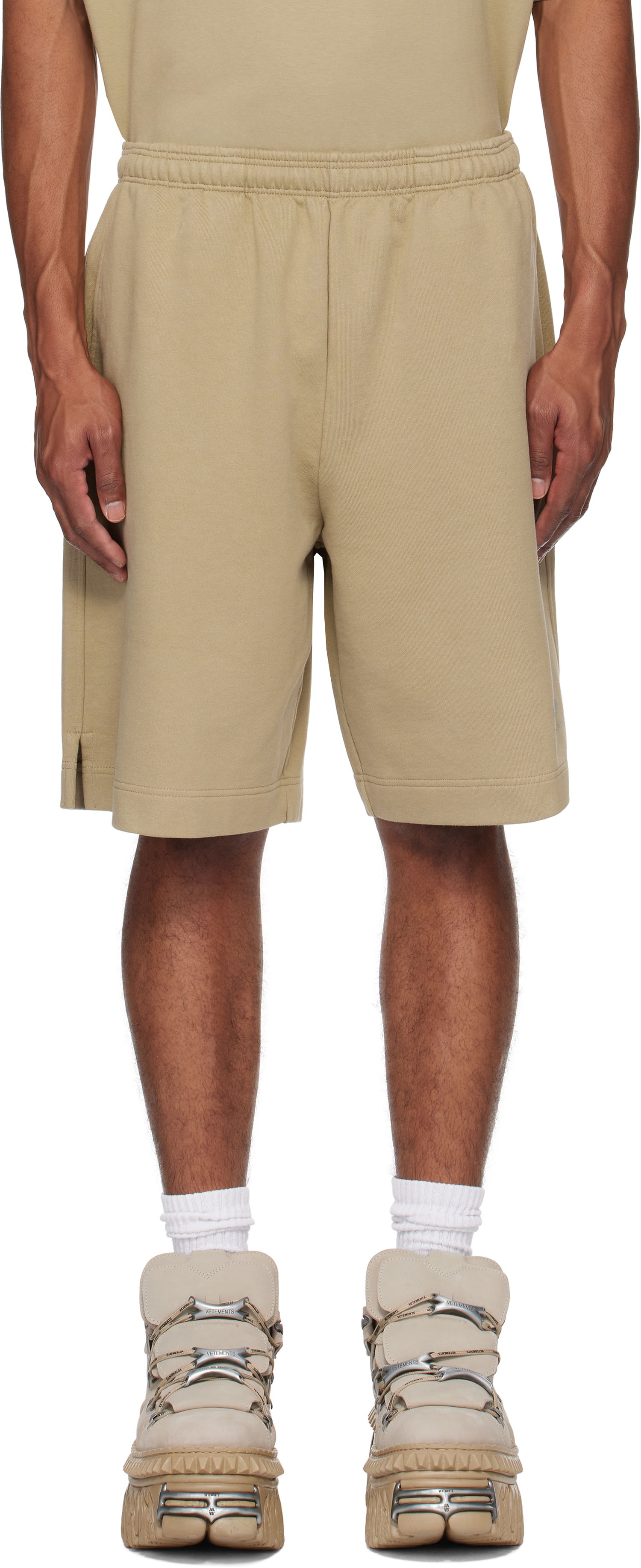 Shorts VETEMENTS Oval Logo Shorts Beige | UA66SS600T, 0