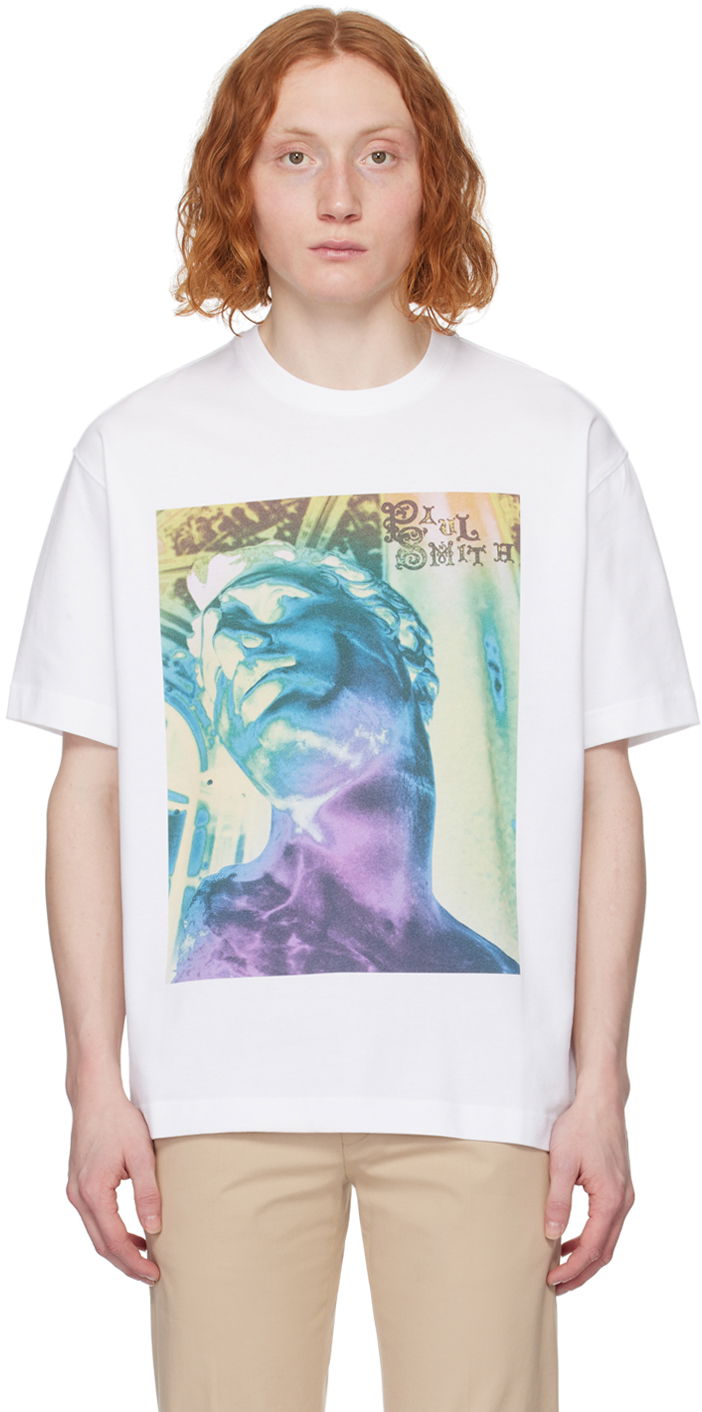 T-shirt Paul Smith Paul Smith St Sebastian Graphic T-Shirt Hvid | M1R-110Y-MP4276-01