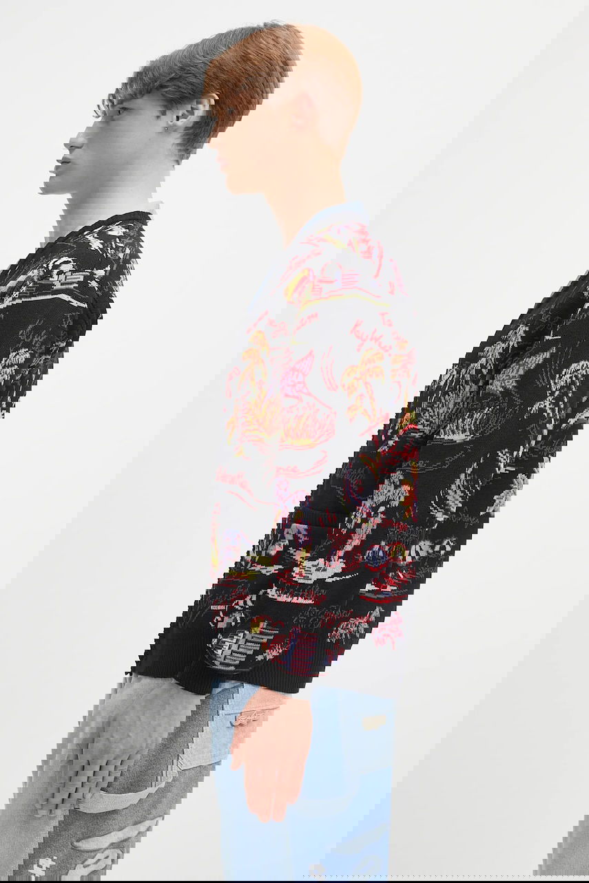 Sweater WACKO MARIA Wacko Maria Jacquard Cardigan Sort | 25SS.WMK.KN20, 1