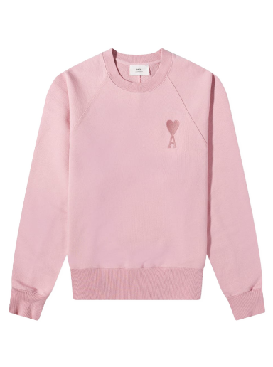 Sweatshirt AMI Tonal Heart Crew Sweat Lyserød | USW002-747655