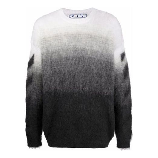 Sweater Off-White Off-White FW21 Plush Gradient Round Neck Pullover Sweater Flerfarvet | OMHE098F21KNI0011010