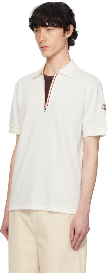 Polo skjorte Moncler Moncler Archivio Short Sleeve Polo Hvid | K10918A0000289A16, 3