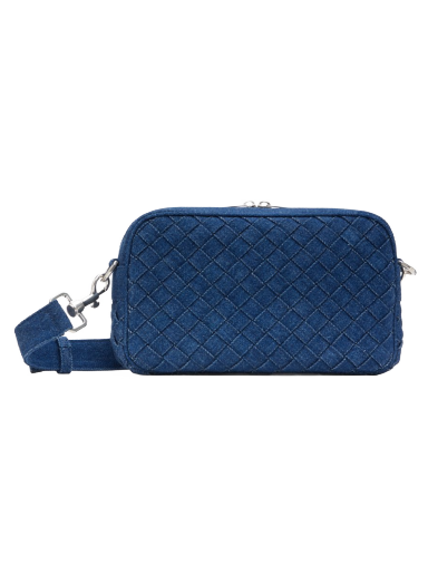 Skuldertaske Bottega Veneta Small Intreccio Bag Mørkeblå | 755353 V2ZK1