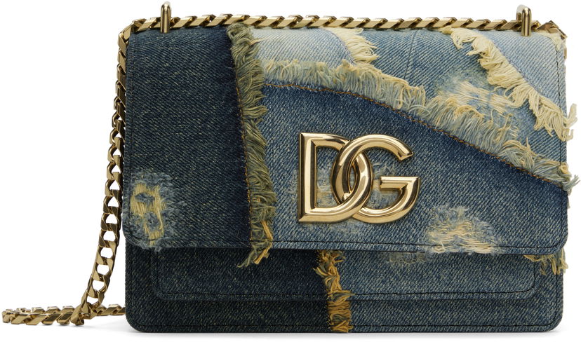 Skuldertaske Dolce & Gabbana Crossbody Bag With Logo Blå | BB7599 A9U75