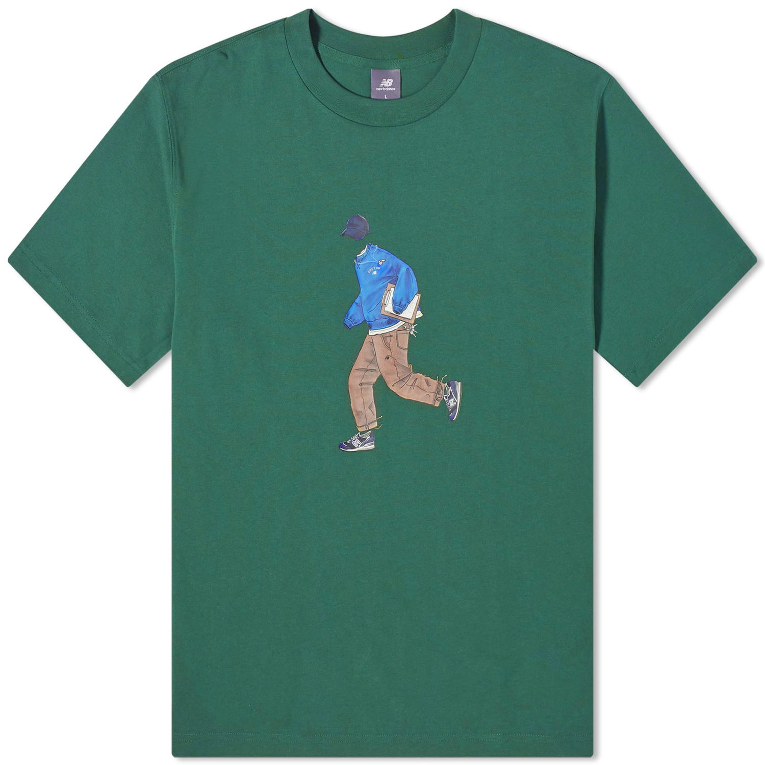 T-shirt New Balance Men's NB Athletics Sport Style Relaxed Tee Nightwatch Green Grøn | MT41579-NWG, 0