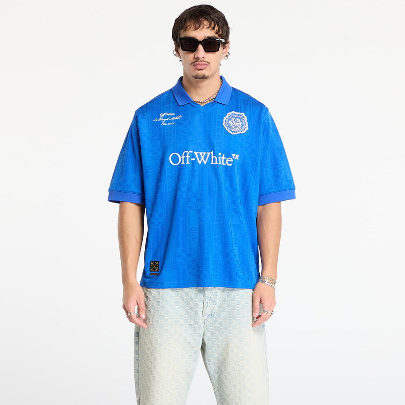 Jersey Off-White Lion Nation Soccer Jersey Blå | OMAD00CF25JER0044601