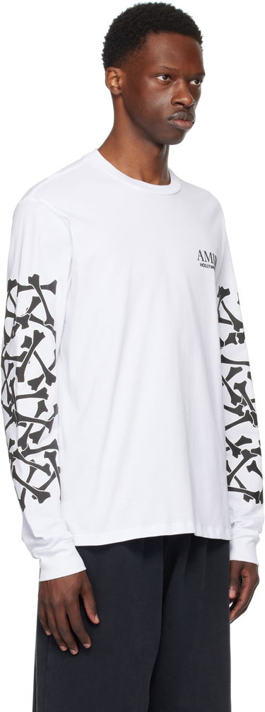 T-shirt AMIRI Stacked Bones Graphic Long Sleeve T-Shirt Grå | AMJYTE1076, 4