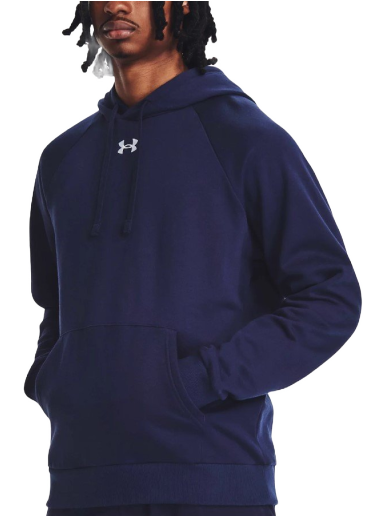 Sweatshirt Under Armour Rival Fleece Hoodie Mørkeblå | 1379757-410